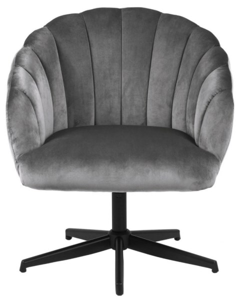 Fotel obrotowy Grey, czarny metal, pikowany, szary Fotel obrotowy Grey, czarny metal, pikowany, szary