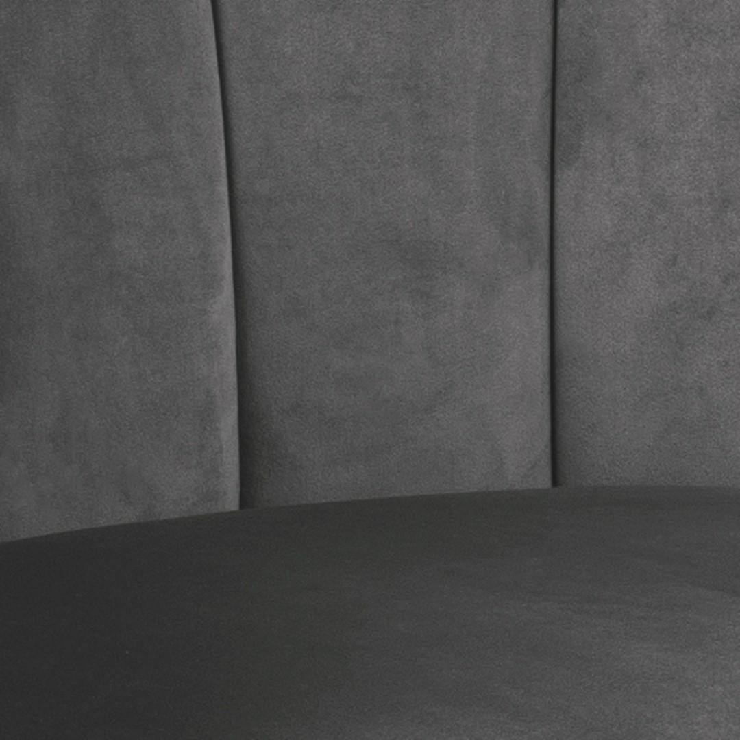 Fotel obrotowy Grey, czarny metal, pikowany, szary Fotel obrotowy Grey, czarny metal, pikowany, szary