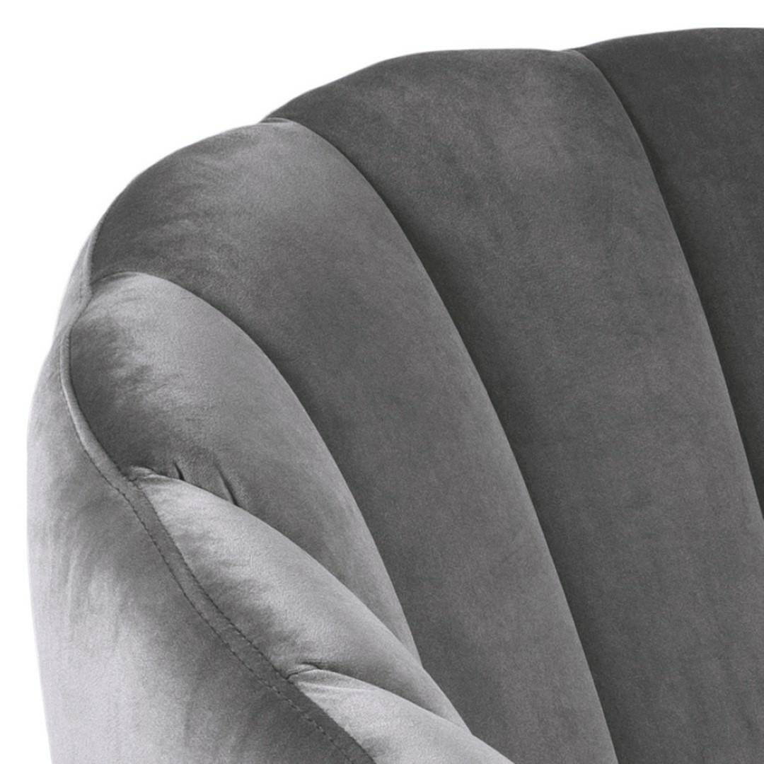 Fotel obrotowy Grey, czarny metal, pikowany, szary Fotel obrotowy Grey, czarny metal, pikowany, szary