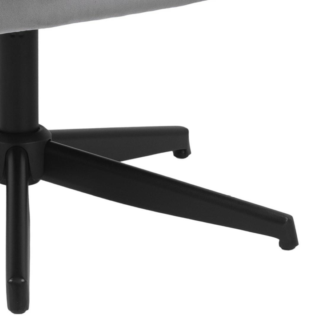 Fotel obrotowy Grey, czarny metal, pikowany, szary Fotel obrotowy Grey, czarny metal, pikowany, szary