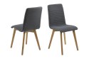 Krzesło Modern - Antracyt, wysokie oparcie, drewno, do kuchni, do jadalni