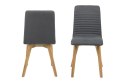 Krzesło Modern - Antracyt, wysokie oparcie, drewno, do kuchni, do jadalni