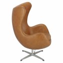 Fotel EGG - Jajo, brązowy jasny vintage Premium