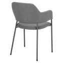 Krzesło Goteborg, eleganckie, ciemnoszare, metal, do jadalni, do kuchni