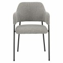 Krzesło Goteborg, eleganckie, jasnoszare, metal, do jadalni, do kuchni