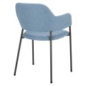 Krzesło Goteborg, eleganckie, niebieskie, metal, do jadalni, do kuchni
