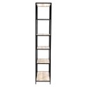 Regał DENMARK II Dąb jasny, metal, 6 półek, LOFT