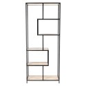 Regał DENMARK II Dąb jasny, metal, 6 półek, LOFT