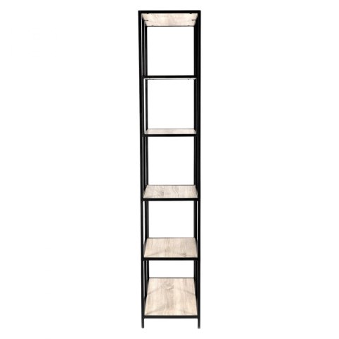 Regał DENMARK II Dąb jasny, metal, 6 półek, LOFT