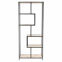 Regał DENMARK II Dąb jasny, metal, 6 półek, LOFT