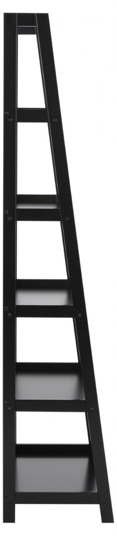 INDUSTRIALNY CZARNY REGAŁ LOFT, MDF, DO SALONU, NA KSIĄŻKI, 180 CM, 5 PÓŁEK