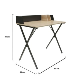Biurko Loft czarne - metal, MDF, proste, solidne