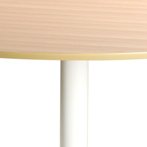 Stół Okrągły 110 cm, Dębowy, Biały, jedna noga Stół Okrągły 110 cm, Dębowy, Biały, jedna noga