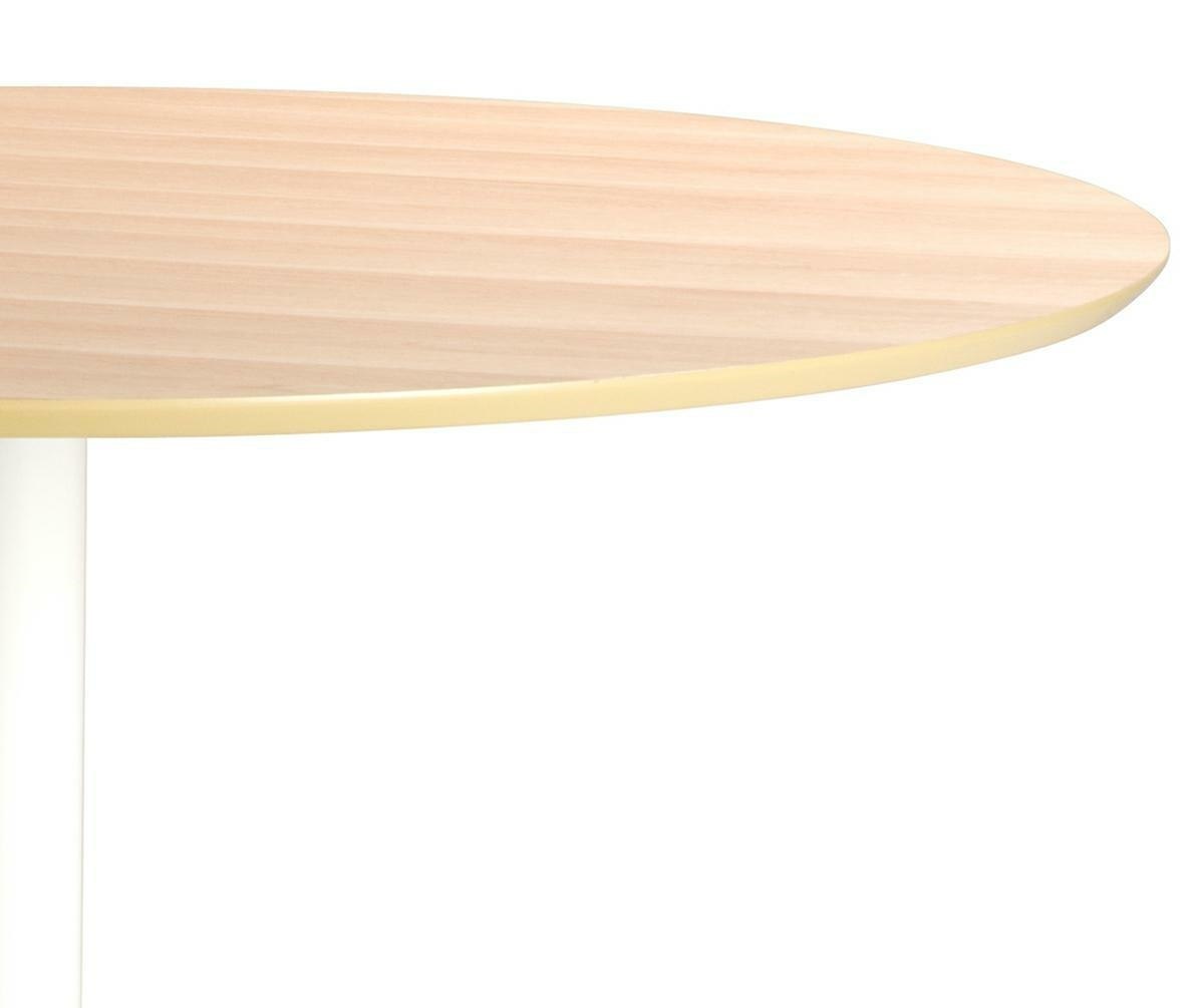 Stół Okrągły 110 cm, Dębowy, Biały, jedna noga Stół Okrągły 110 cm, Dębowy, Biały, jedna noga
