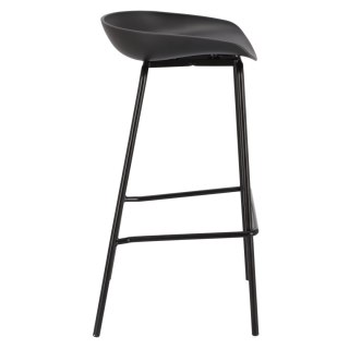 STOŁEK BAROWY, LOFT, CZARNY, METALOWY HOKER, DO KUCHNI, DO WYSPY, 73 CM