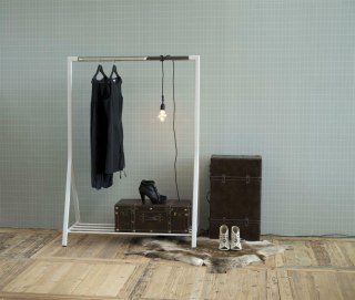METALOWY WIESZAK, BIAŁY, MINIMALISTYCZNY, LOFT