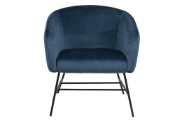 Fotel VIP czarny metal, CLASSIC BLUE, nowoczesny