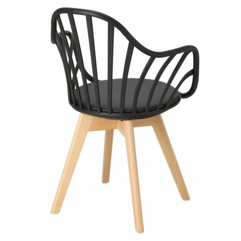 CZARNE KRZESŁO RUSTICA, Z PODŁOKIETNIKAMI, ELEGANCKIE, DO JADALNI, AŻUROWE CZARNE KRZESŁO RUSTICA, Z PODŁOKIETNIKAMI, ELEGANCKIE, DO JADALNI, AŻUROWE