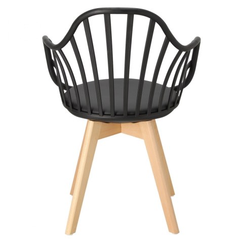 CZARNE KRZESŁO RUSTICA, Z PODŁOKIETNIKAMI, ELEGANCKIE, DO JADALNI, AŻUROWE CZARNE KRZESŁO RUSTICA, Z PODŁOKIETNIKAMI, ELEGANCKIE, DO JADALNI, AŻUROWE