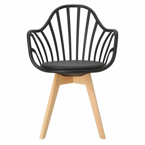 CZARNE KRZESŁO RUSTICA, Z PODŁOKIETNIKAMI, ELEGANCKIE, DO JADALNI, AŻUROWE CZARNE KRZESŁO RUSTICA, Z PODŁOKIETNIKAMI, ELEGANCKIE, DO JADALNI, AŻUROWE