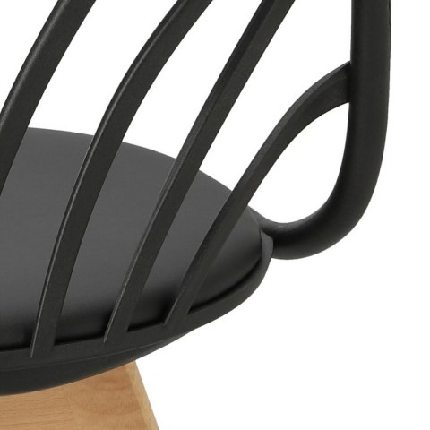 CZARNE KRZESŁO RUSTICA, Z PODŁOKIETNIKAMI, ELEGANCKIE, DO JADALNI, AŻUROWE CZARNE KRZESŁO RUSTICA, Z PODŁOKIETNIKAMI, ELEGANCKIE, DO JADALNI, AŻUROWE