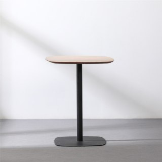 KWADRATOWY STÓŁ NA JEDNEJ NODZE, CZARNY, DĄB 60 cm, DO SALONU, JADALNI