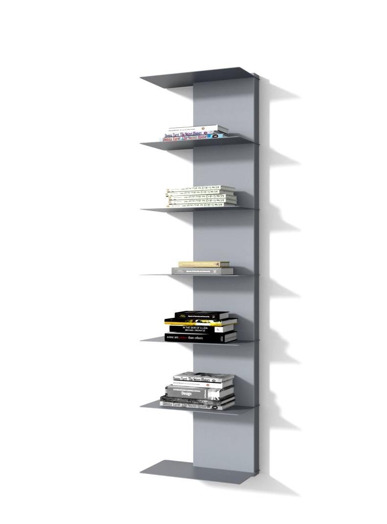 Biblioteczka Metalowa 2 szara, na ścianę Biblioteczka Metalowa 2 szara, na ścianę