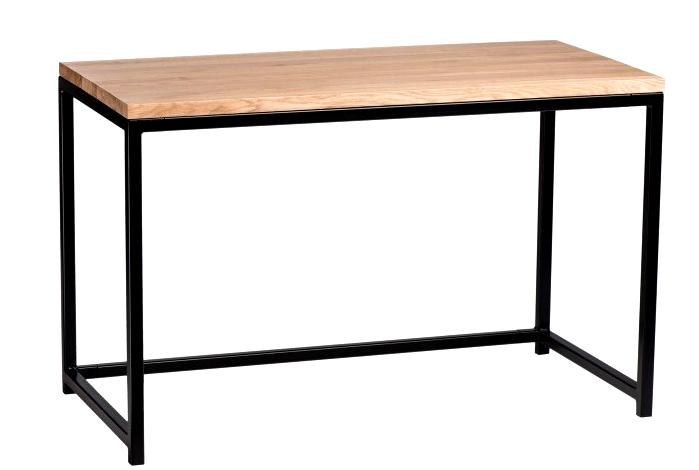 Biurko Hooper 120x60cm czarne profil 30m blat lakierowany dąb naturalny Biurko Hooper 120x60cm czarne profil 30m blat lakierowany dąb naturalny