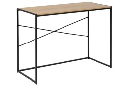 Biurko DENMARK Dąb, solidne, metalowe, proste, 1m