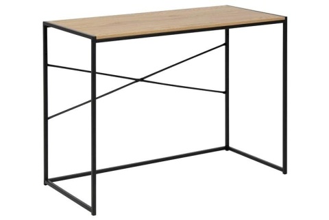 Biurko DENMARK Dąb, solidne, metalowe, proste, 1m