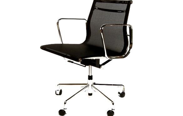 Fotel biurowy obrotowy, wentylowany, czarny, chrom