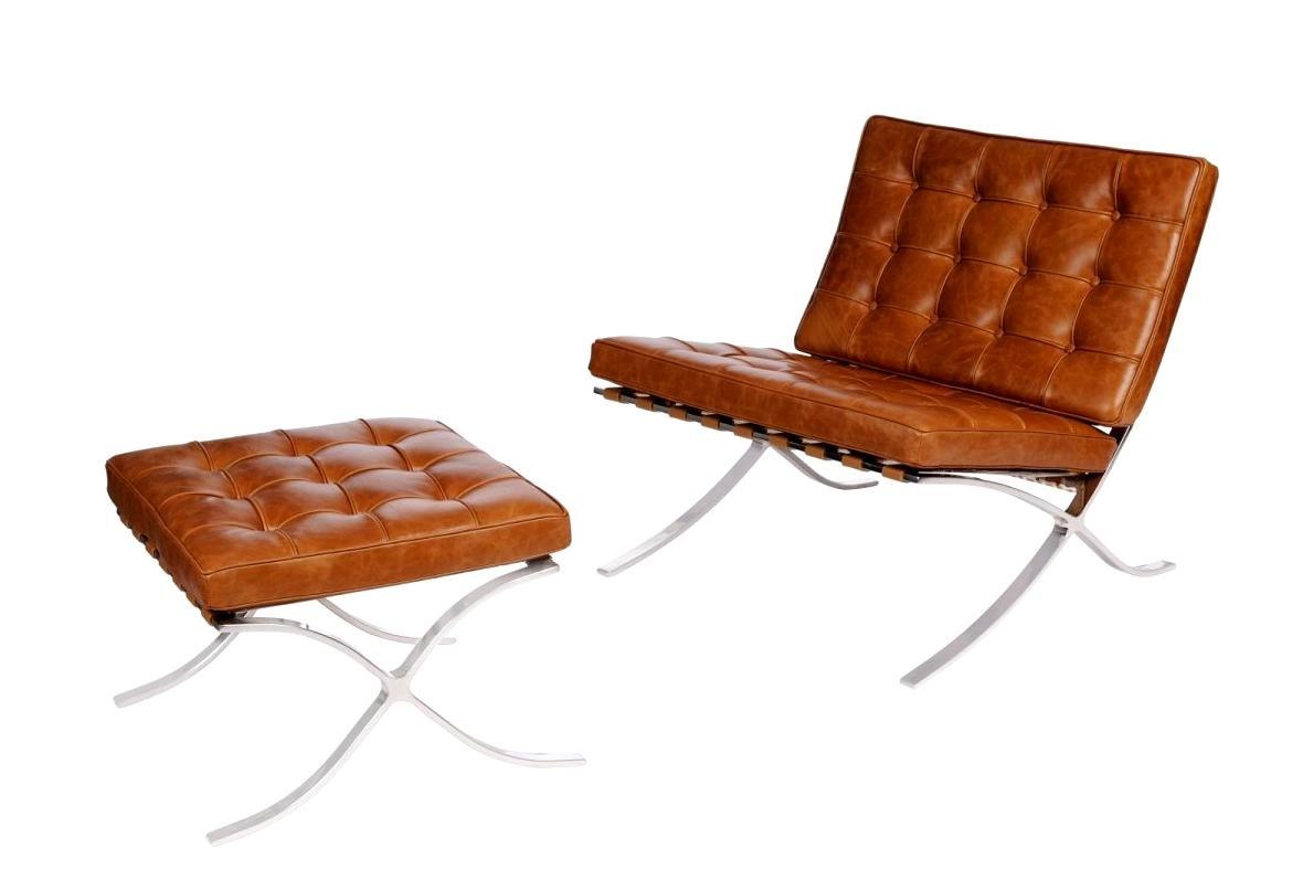 Fotel z podnóżkiem BA1 brąz j. vintage skóra Fotel z podnóżkiem BA1 brąz j. vintage skóra