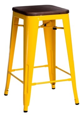 Hoker Metalowy TOWER PARIS Wood 65 cm żółty, sosna orzech