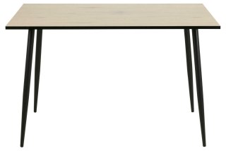 Stół Will 80x120 DZIKI DĄB, czarne nogi, PROSTOKĄT