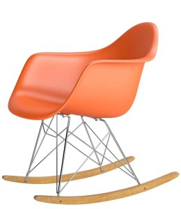 Krzesło Bujane POMARAŃCZOWE, z podłokietnikami, PŁOZY