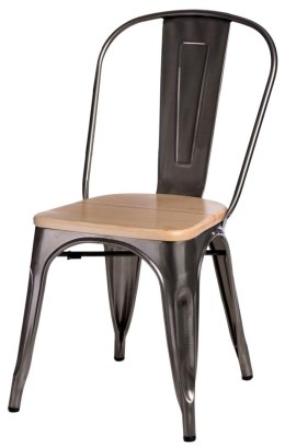 Krzesło Metalowe TOWER PARIS METAL. sosna natural