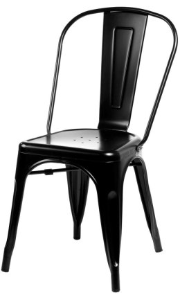 Krzesło Metalowe TOWER PARIS industrialne, CZARNE