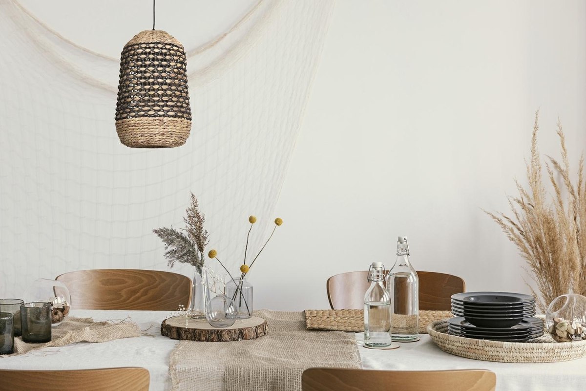 Lampa wisząca Tripoli rattan naturalny i czarny Lampa wisząca Tripoli rattan naturalny i czarny