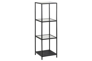 Regał DENMARK VI czarny, metal, 4 półki, LOFT