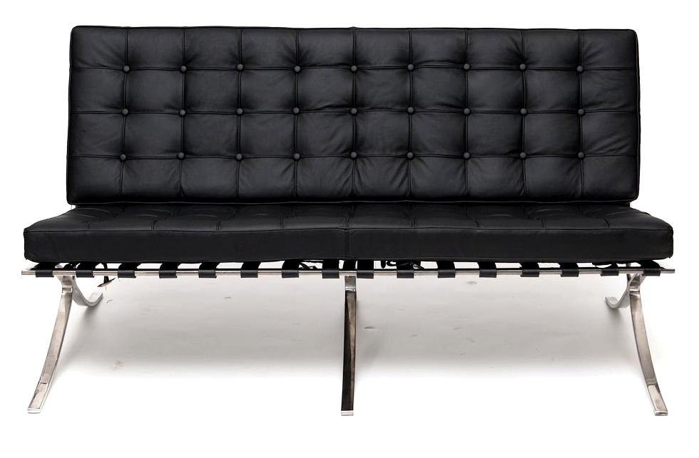 Sofa BA2 2 osobowa, czarna skóra naturalna Sofa BA2 2 osobowa, czarna skóra naturalna