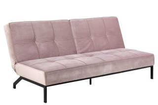 SOFA RÓŻOWA LUVIANA, GLAMOUR, TAPICEROWANA, METALOWY STELAŻ, DO SALONU