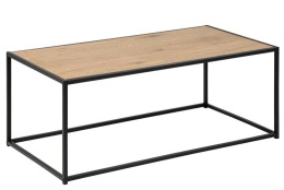 Stolik DENMARK Dąb prostokątny, metal, 100 x 50 cm