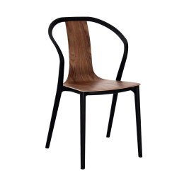 Krzesło Ergo ORZECH, czarna podstawa, lekkie