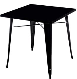 Stół Kwadratowy, metalowy, czarny, industrialny