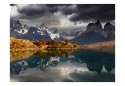 Fototapeta - Skaliste góry, jezioro