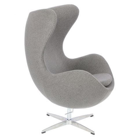 DESIGNERSKI FOTEL EGG, SZARY, OBROTOWY, EASY CLEAN DESIGNERSKI FOTEL EGG, SZARY, OBROTOWY, EASY CLEAN
