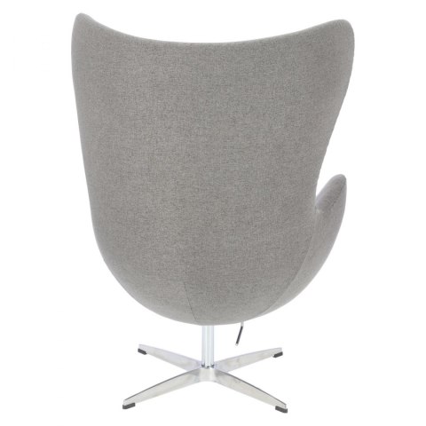 DESIGNERSKI FOTEL EGG, SZARY, OBROTOWY, EASY CLEAN DESIGNERSKI FOTEL EGG, SZARY, OBROTOWY, EASY CLEAN