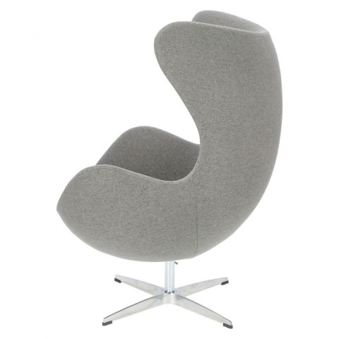 DESIGNERSKI FOTEL EGG, SZARY, OBROTOWY, EASY CLEAN DESIGNERSKI FOTEL EGG, SZARY, OBROTOWY, EASY CLEAN