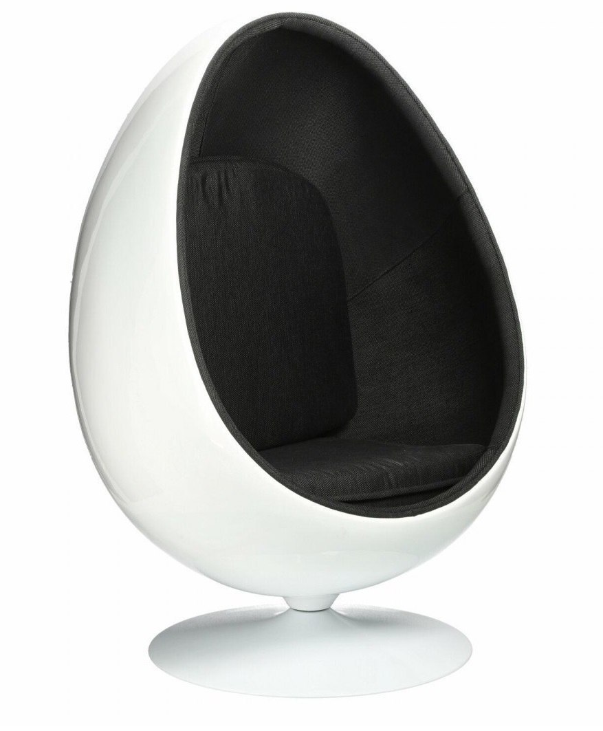 Fotel Ovalia Chair biało czarny Fotel Ovalia Chair biało czarny