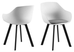Krzesło  białe, czarne nogi, nowoczesne